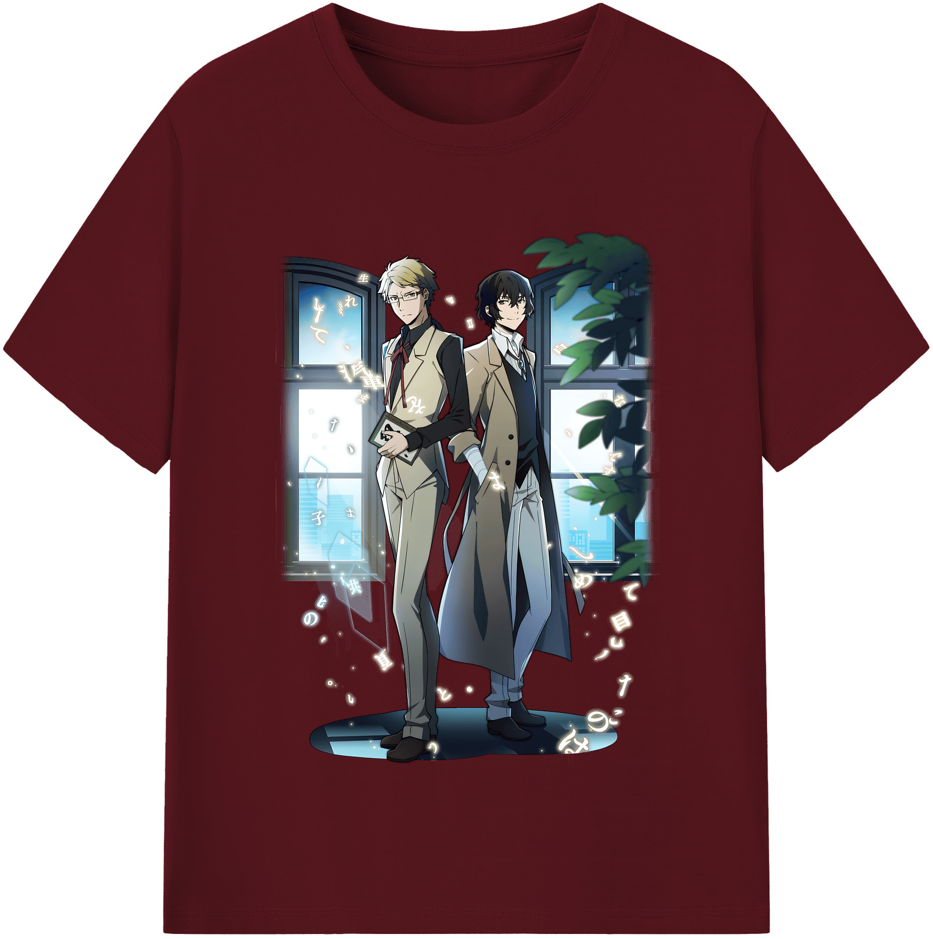 （画像用） 文豪ストレイドッグス Bungo Stray Dogs 綿100％半袖Tシャツ（フロントプリント）